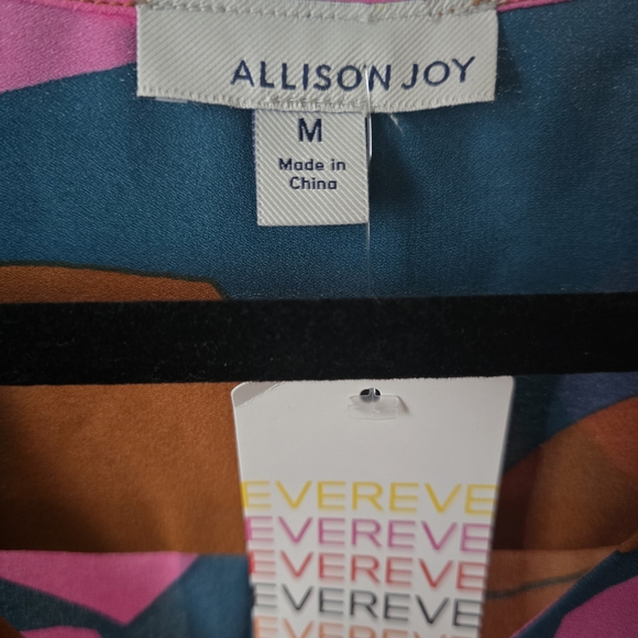 Alison Joy VIVI Sleeveless Pink and Brown Tie Front Blouse - Picture 3 of 4